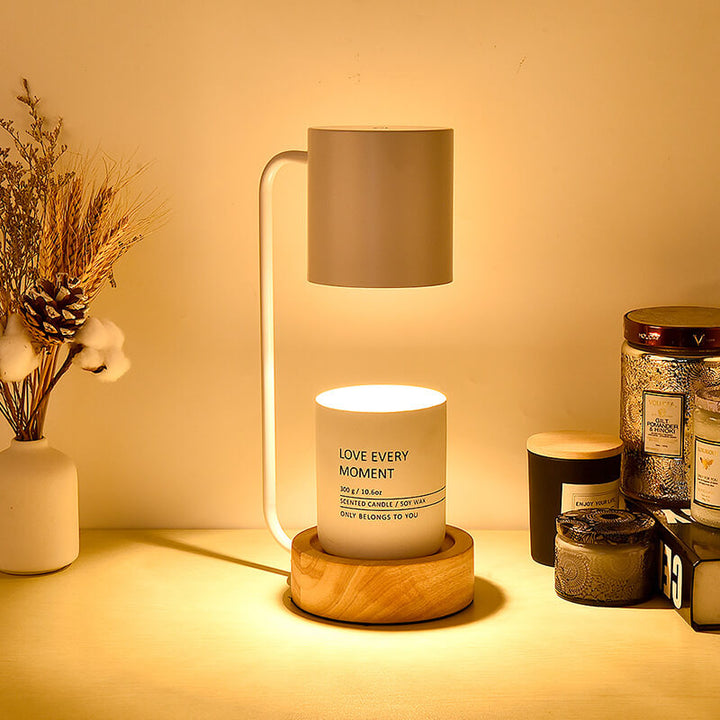 Wood &amp; Metal Table Lamp, Japanese Minimalist Design for Bedroom | Havora Lighting