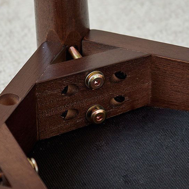 Modern Minimalist Rectangular Soft PU Leather Wood Vanity Stool For Bedroom