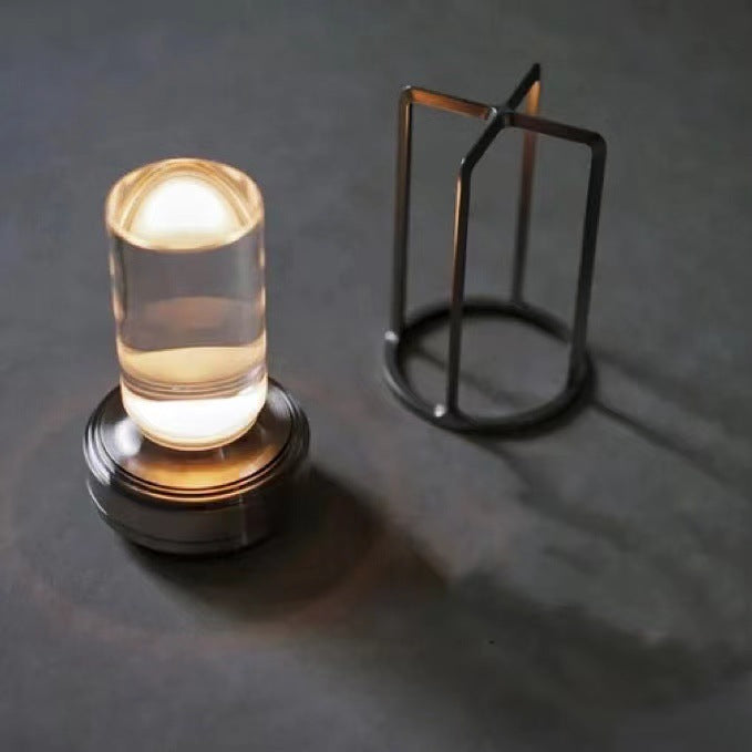 Aluminum, Acrylic &amp; Brass Night Light, Nordic Vintage Design for Bedside | Havora Lighting