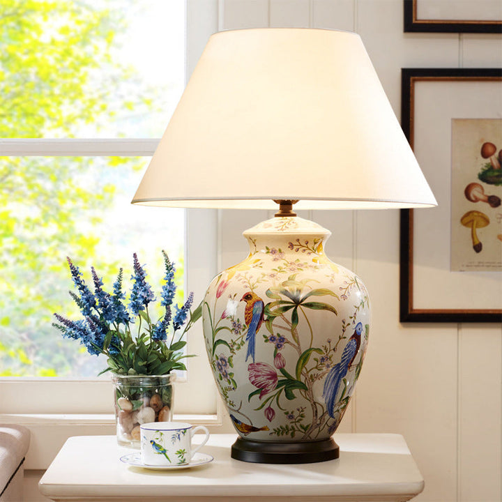 Modern Retro Table Lamp in Copper &amp; Ceramic — Living Room Lighting | Havora