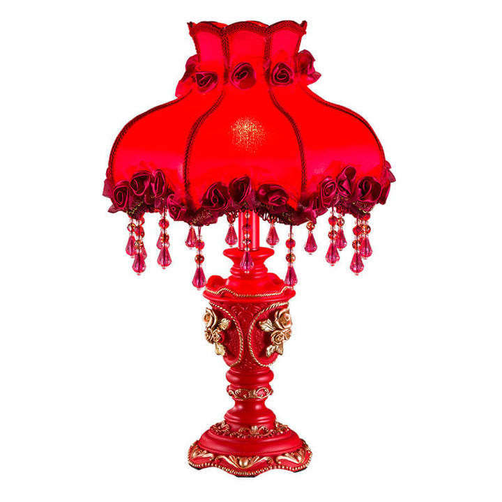 European Wedding Tassel Table Lamp in Fabric &amp; Resin — Living Room Lighting | Havora