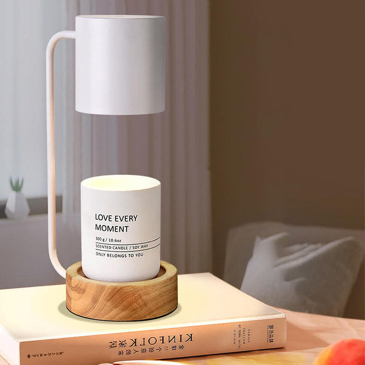 Japanese Minimalist Wood Timing Dimming 1-Light Melting Wax Table Lamp