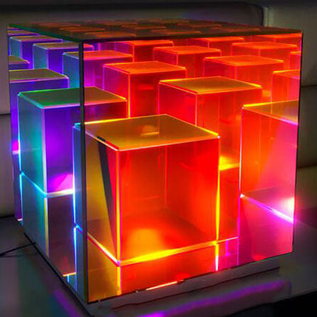 Modern RGB Acrylic Table Lamp for Gaming Room | Havora Designer Lighting