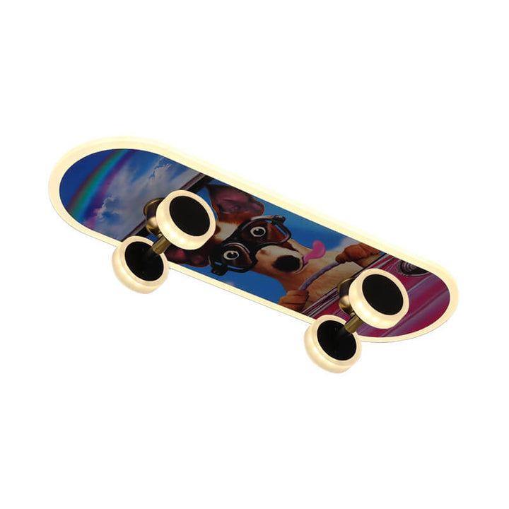 Creative Cartoon Skateboard Acrylic LED Kids Flush Mount Ceiling Light