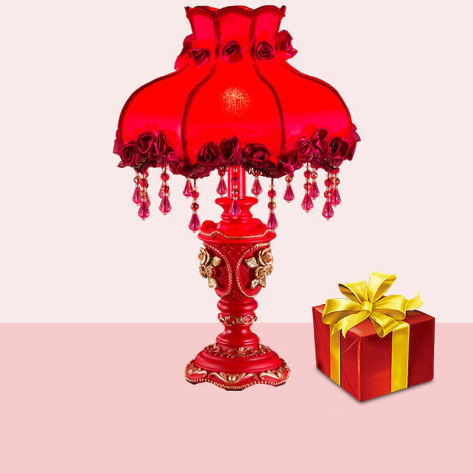 European Wedding Tassel Table Lamp in Fabric &amp; Resin — Living Room Lighting | Havora
