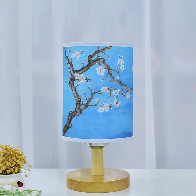 Fabric &amp; Wood Table Lamp, Modern Minimalist Landscape Design for Bedside | Havora Lighting