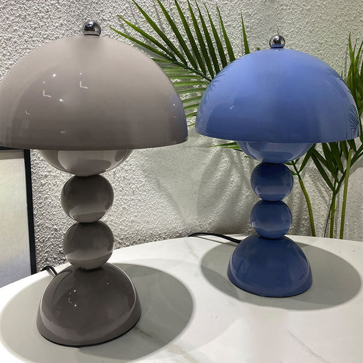 Contemporary Nordic Mushroom Table Lamp in Metal — Bedroom Lighting | Havora
