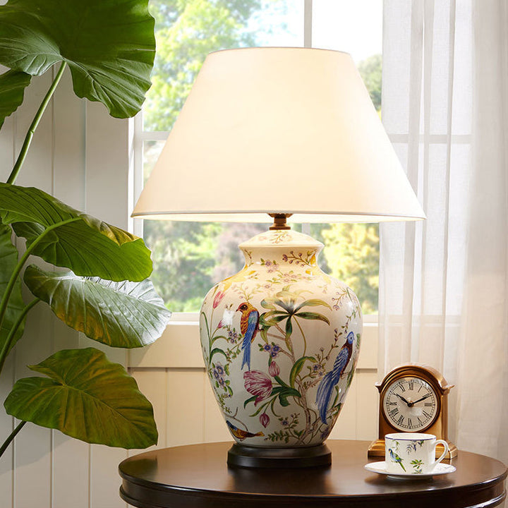 Modern Retro Table Lamp in Copper &amp; Ceramic — Living Room Lighting | Havora