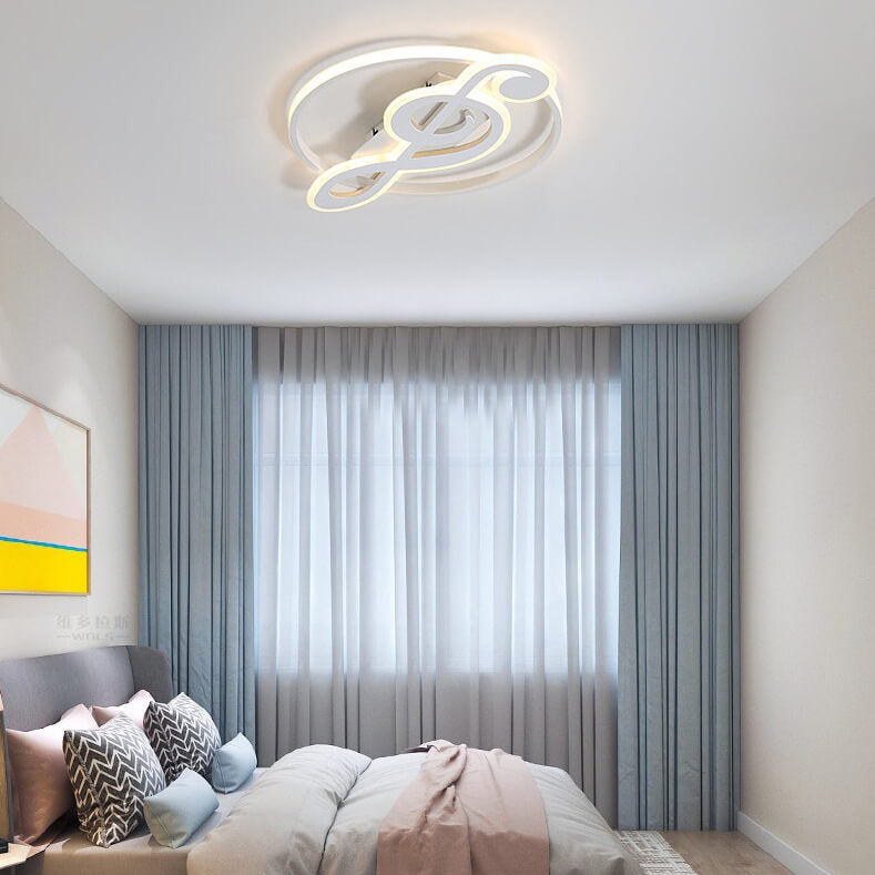 Nordic Creative Music Notes Design LED Flush Mount Ceiling Light