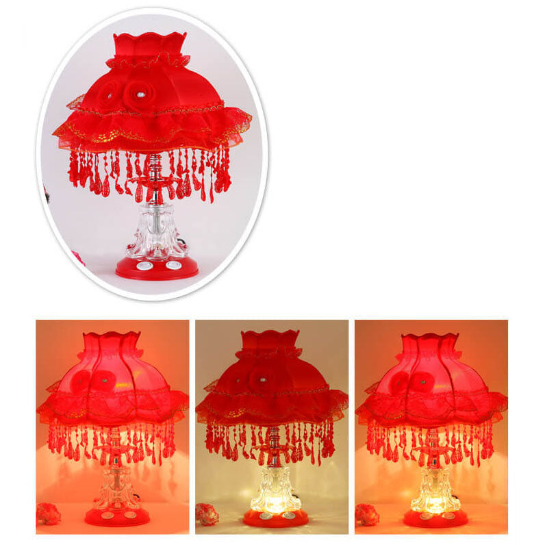 Fabric &amp; Glass Table Lamp, European Wedding Design for Living Room | Havora Lighting