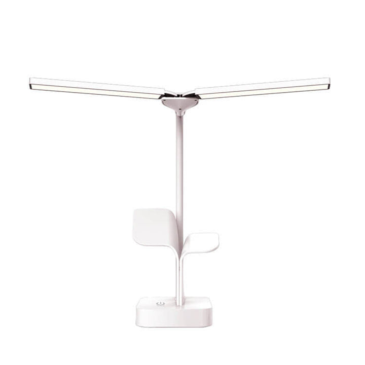 Modern Folding Dual Lamp Plug-In Station Table Lamp