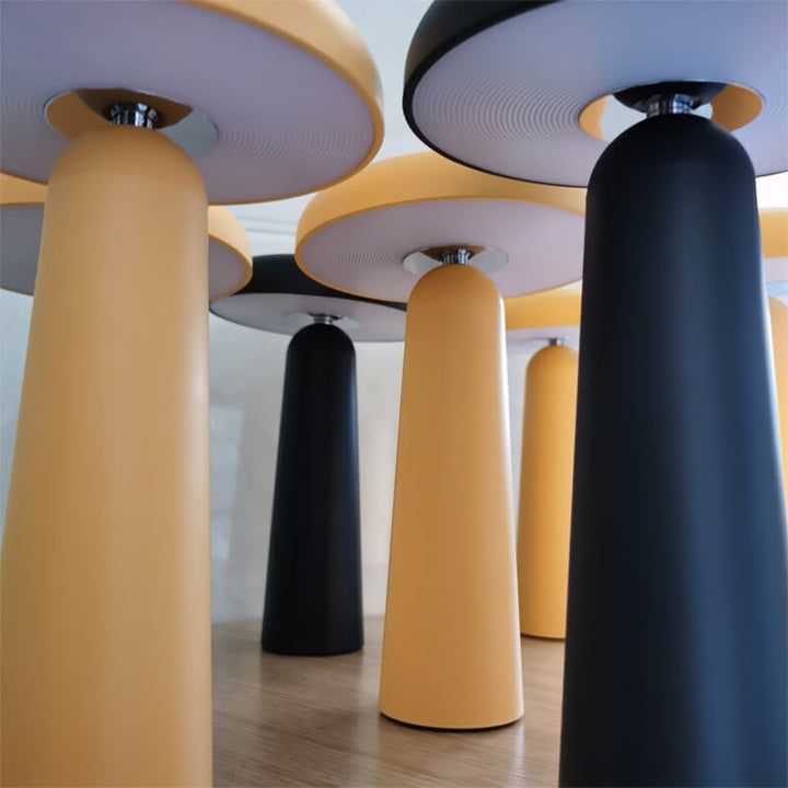 Contemporary Nordic PP Flying Saucer Rotatable USB Rechargeable LED Night Light Table Lamp For Bedroom