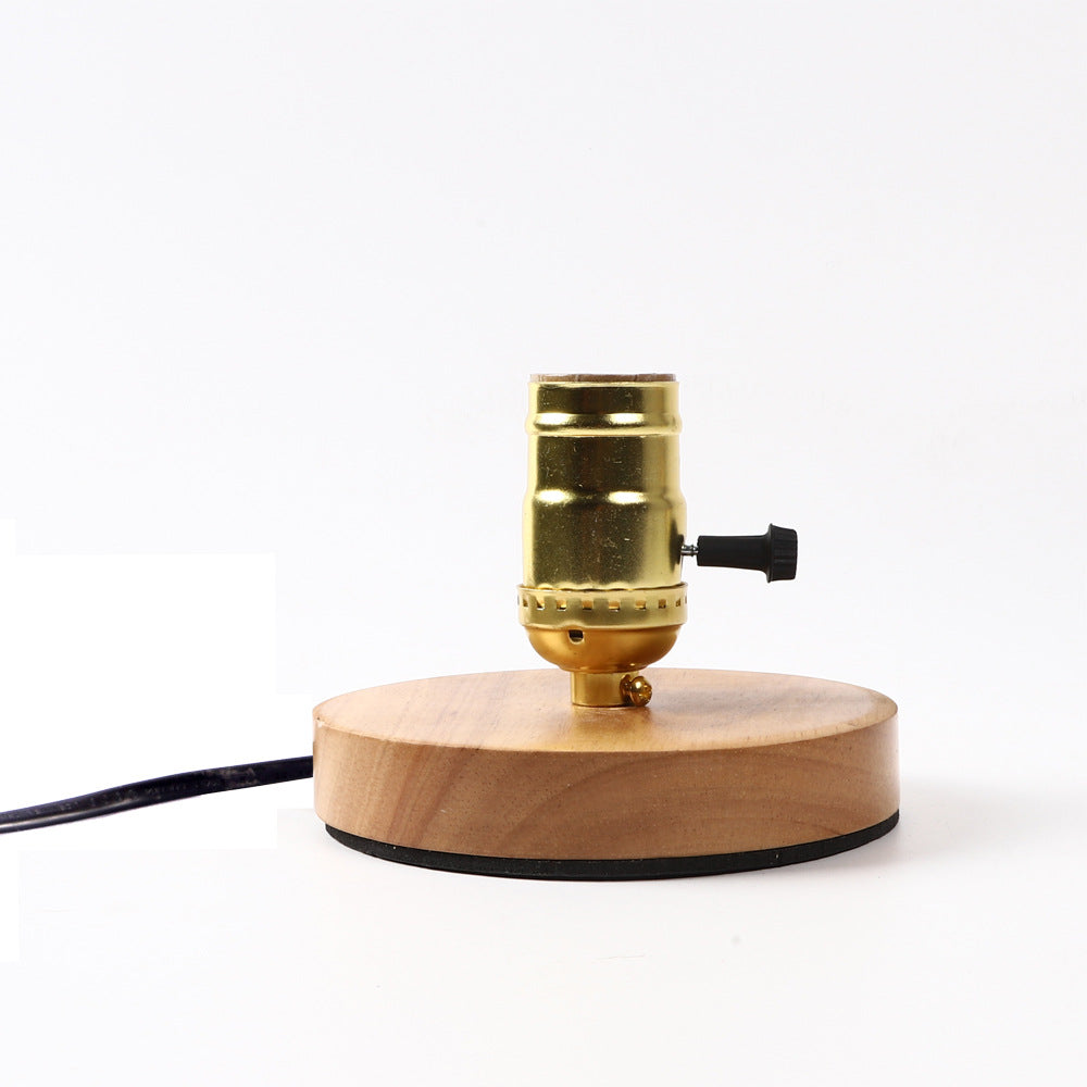 Traditional Vintage Wood &amp; Glass Table Lamp for Bedroom | Havora Designer Lighting