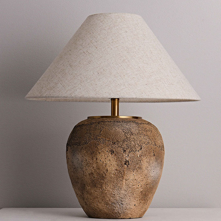 Shabby Chic Ceramic &amp; Fabric Table Lamp for Bedroom | Havora Designer Lighting