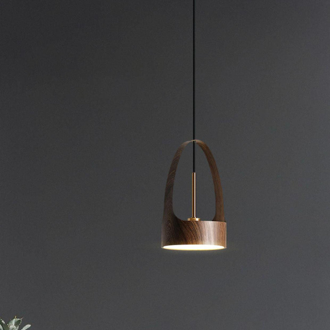Contemporary Scandinavian Round Iron Acrylic LED Pendant Light For Bedroom