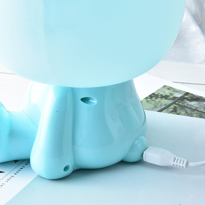 Creative Cartoon Rabbit with Glasses USB LED Night Light Table Lamp