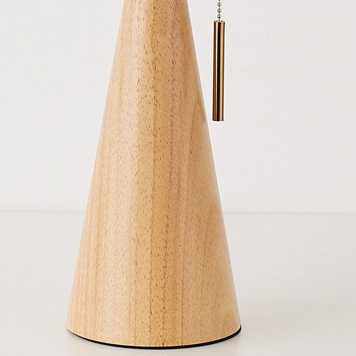 Wood &amp; Fabric Table Lamp, Japanese Vintage Design for Bedroom | Havora Lighting