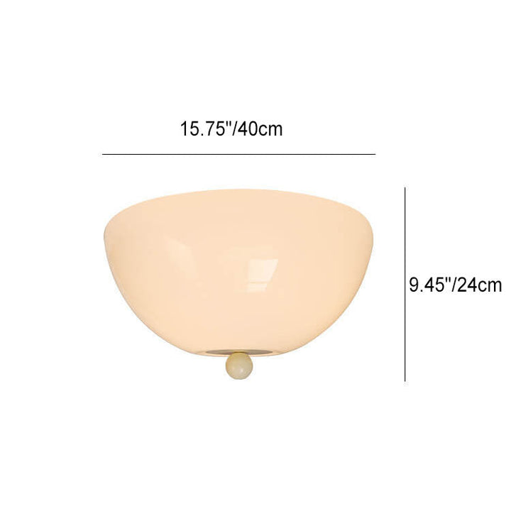 Nordic Minimalist Iron Round Glass Shade 4-Light Flush Mount Ceiling Light