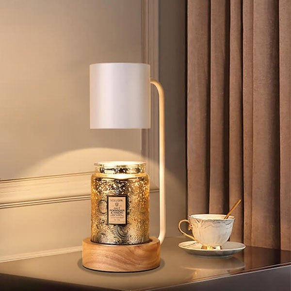 Wood &amp; Metal Table Lamp, Japanese Minimalist Design for Bedroom | Havora Lighting