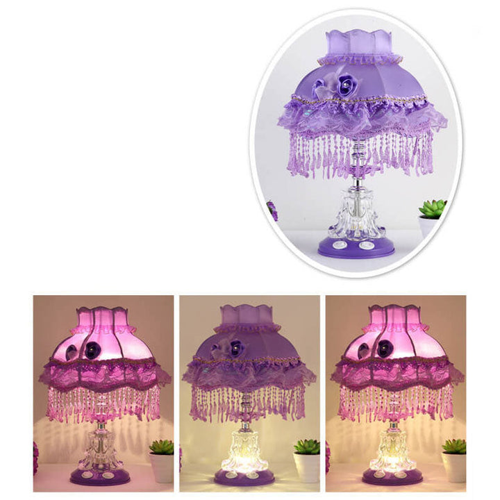 Fabric &amp; Glass Table Lamp, European Wedding Design for Living Room | Havora Lighting