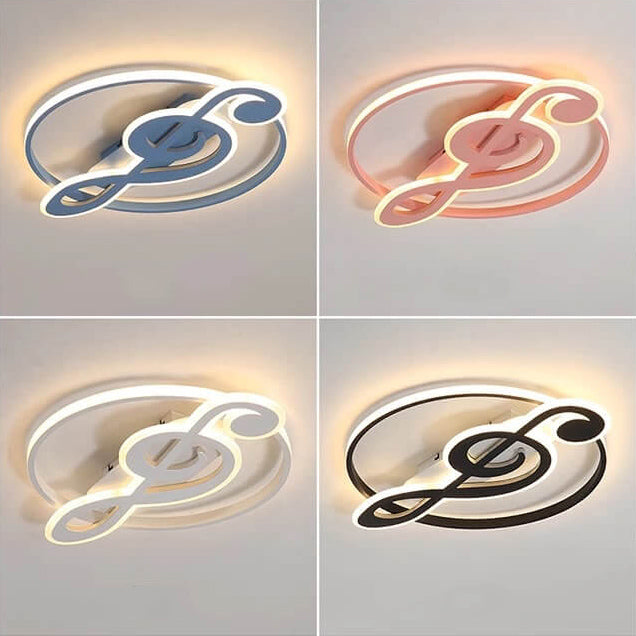 Nordic Creative Music Notes Design LED Flush Mount Ceiling Light