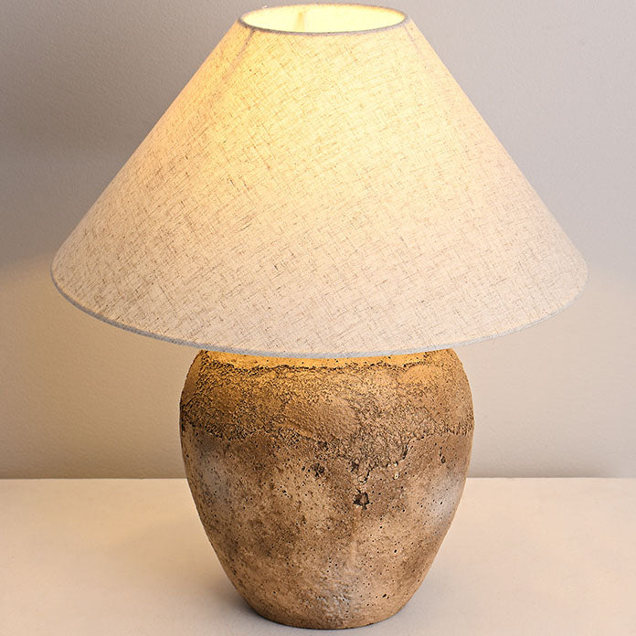 Shabby Chic Ceramic &amp; Fabric Table Lamp for Bedroom | Havora Designer Lighting