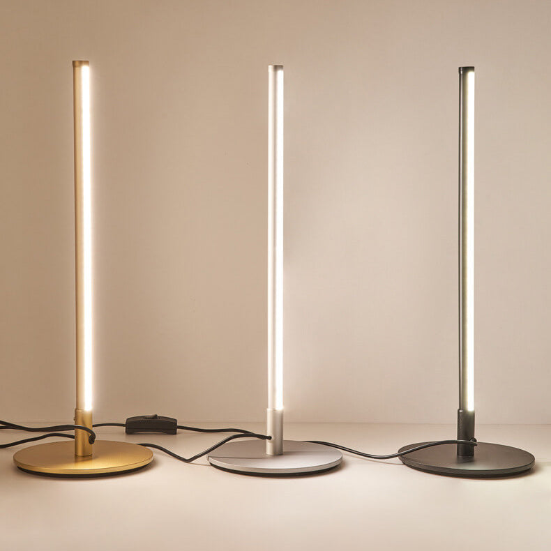 Modern Minimalist Linear Acrylic &amp; Metal Table Lamp for Living Room | Havora Designer Lighting