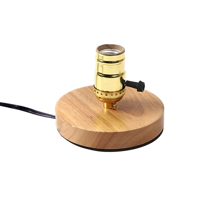 Traditional Vintage Wood &amp; Glass Table Lamp for Bedroom | Havora Designer Lighting