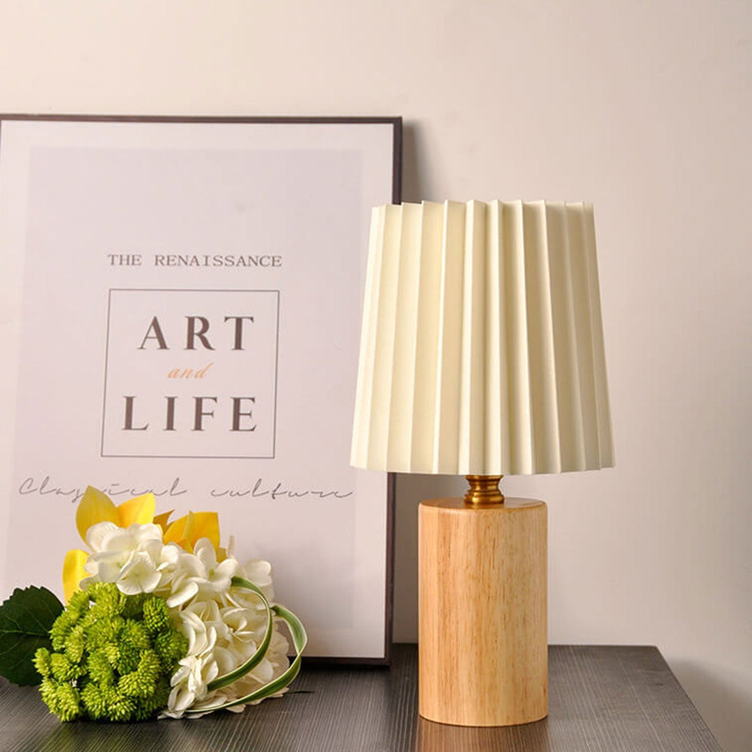 Vintage Korean Solid Wood Table Lamp for Living Room | Havora Designer Lighting