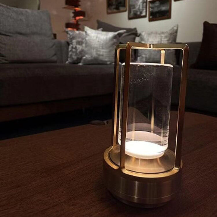 Aluminum, Acrylic &amp; Brass Night Light, Nordic Vintage Design for Bedside | Havora Lighting
