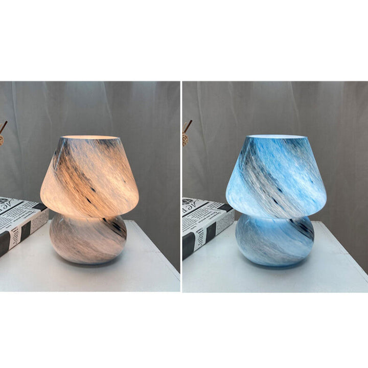 Creative Handmade Glass Planet Design Mushroom 1-Light Table Lamp