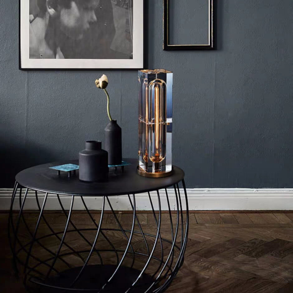 Modern Geometric Crystal Table Lamp for Living Room | Havora Designer Lighting