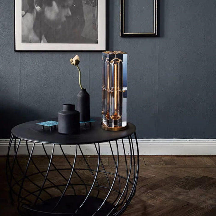Modern Geometric Crystal Table Lamp for Living Room | Havora Designer Lighting