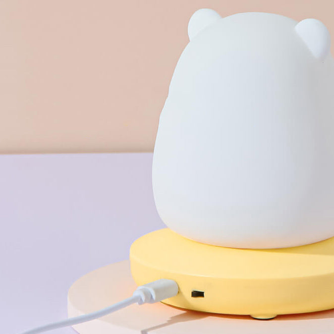 Creative Silicone Animal USB Rechargeable Night Light Decorative Table Lamp