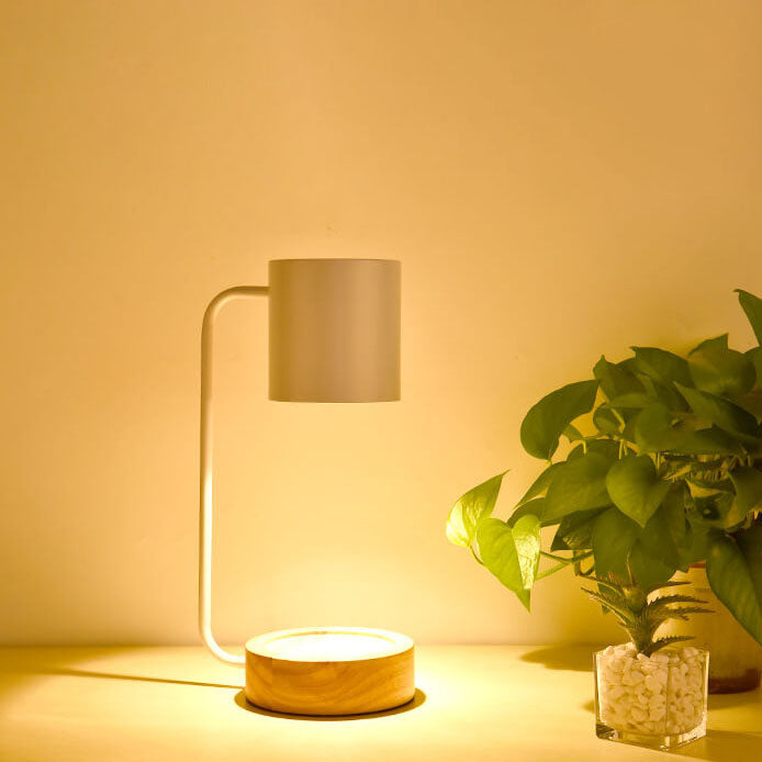 Wood &amp; Metal Table Lamp, Japanese Minimalist Design for Bedroom | Havora Lighting