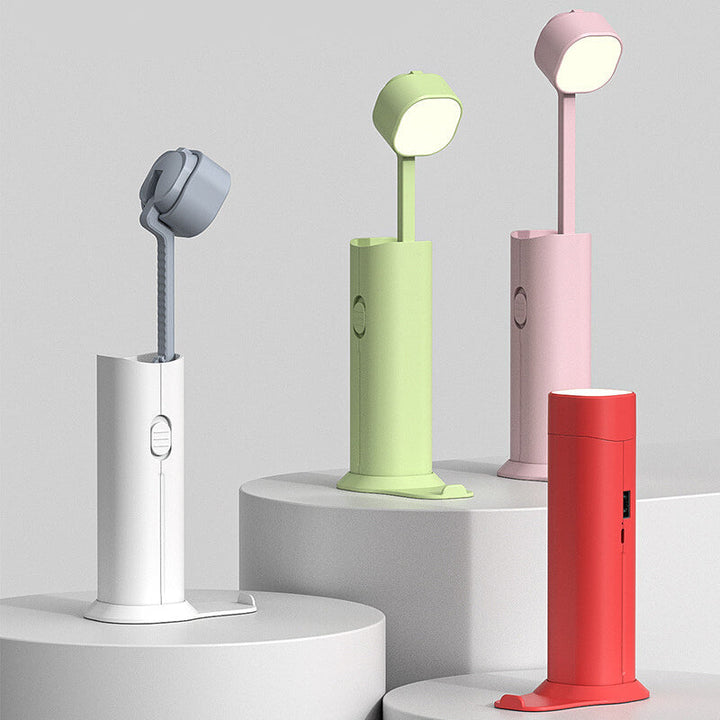 Creative Small Retractable Power Bank Flashlight LED Table Lamp