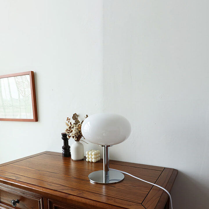 Iron &amp; Glass Table Lamp, Contemporary Nordic Design for Bedroom | Havora Lighting