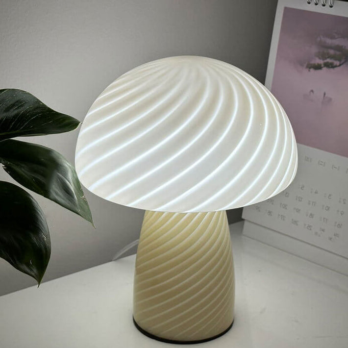 Glass Table Lamp, Modern Minimalist Mushroom Design for Bedside | Havora Lighting