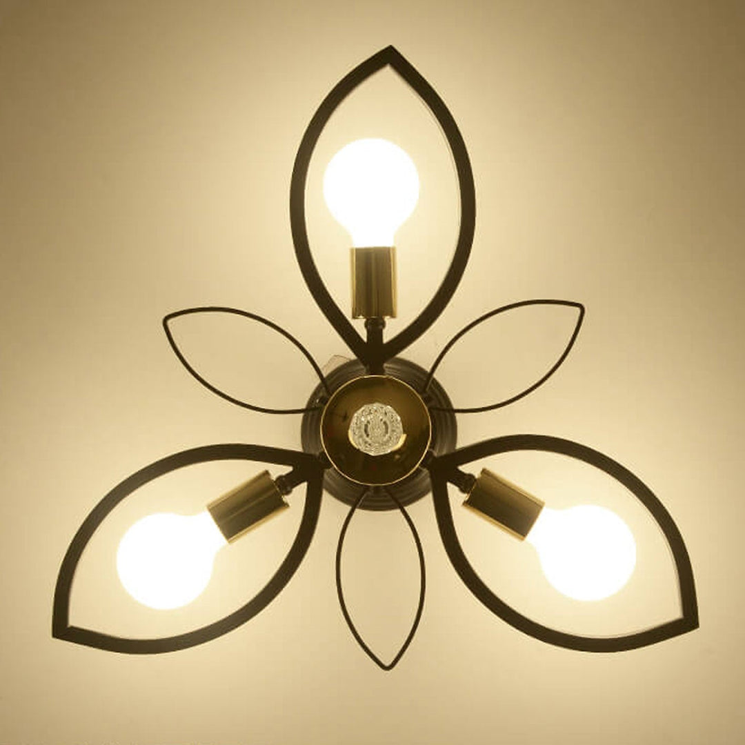 Nordic Light Luxury Wrought Iron Crystal 6/8-Light Flush Mount Ceiling Light