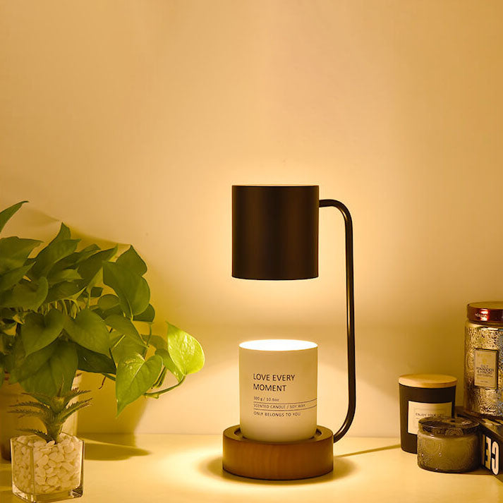 Wood &amp; Metal Table Lamp, Japanese Minimalist Design for Bedroom | Havora Lighting