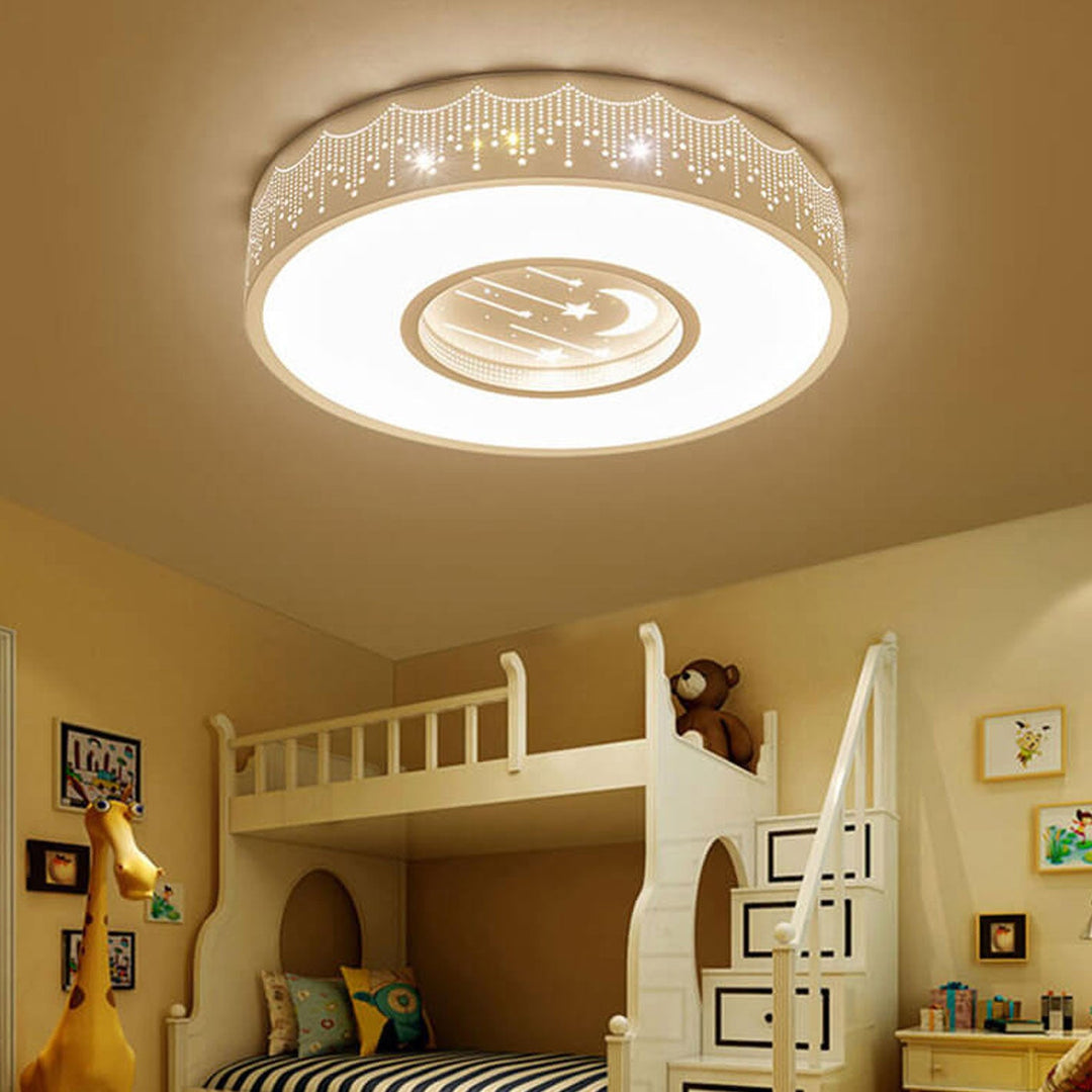 Modern Minimalist Starry Sky Round Children&