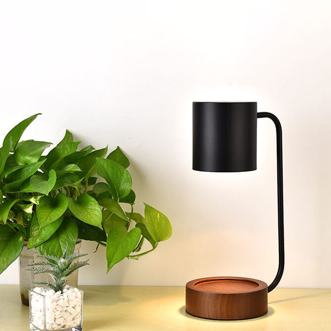 Wood &amp; Metal Table Lamp, Japanese Minimalist Design for Bedroom | Havora Lighting