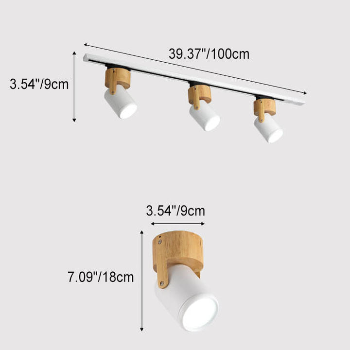 Modern Minimalist Hardware Long Spotlight Track Light 1/3 Light LED Flush Mount Ceiling Light For Living Room &amp; Bedroom