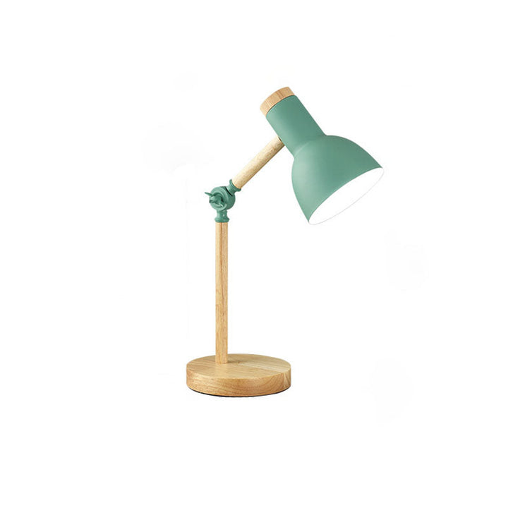 Contemporary Nordic Iron &amp; Wood Table Lamp for Study | Havora Designer Lighting