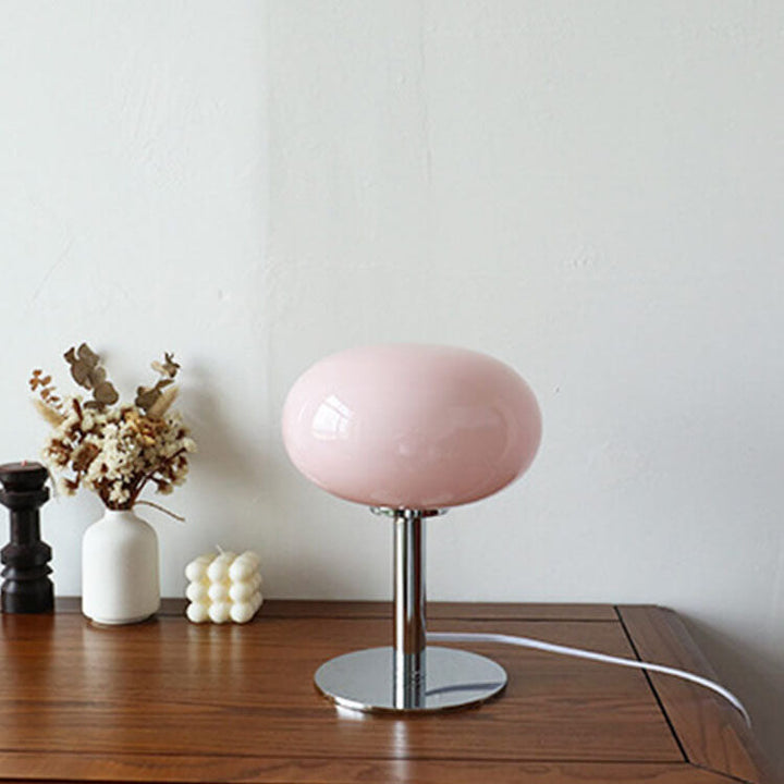 Iron &amp; Glass Table Lamp, Contemporary Nordic Design for Bedroom | Havora Lighting