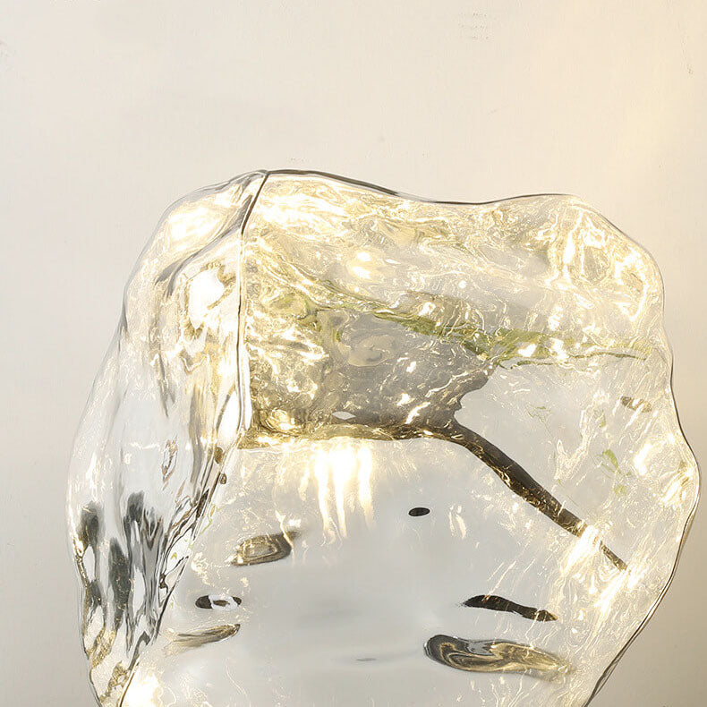 Contemporary Creative Lava Stone Glass Iron 1-Light Table Lamp For Bedroom