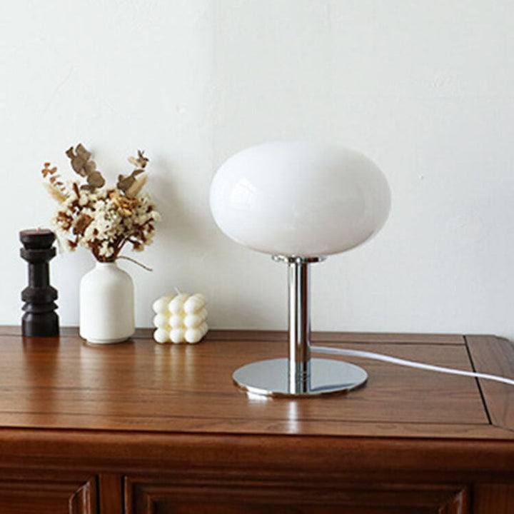 Iron &amp; Glass Table Lamp, Contemporary Nordic Design for Bedroom | Havora Lighting