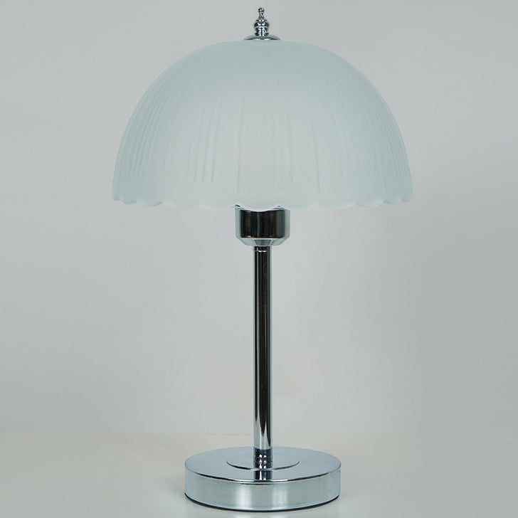 Contemporary Nordic Iron Glass Dome Petal 1-Light Table Lamp For Bedside