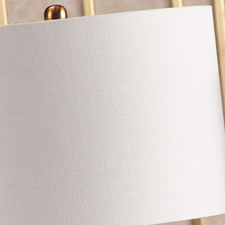 Modern Luxury Ceramic Fabric Round 1-Light Table Lamp for Bedroom
