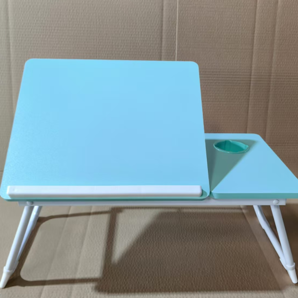 Contemporary Nordic Carbon Steel MDF Rectangular Desks Foldable Angle Adjustable 2-Tray Saucer For Study